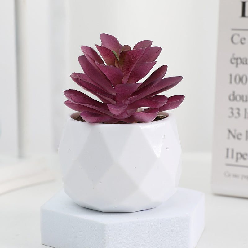 20 Pcs 5 Inch Artificial Succulent Potted Plants Bulk Set for Home Bathroom Table Decor