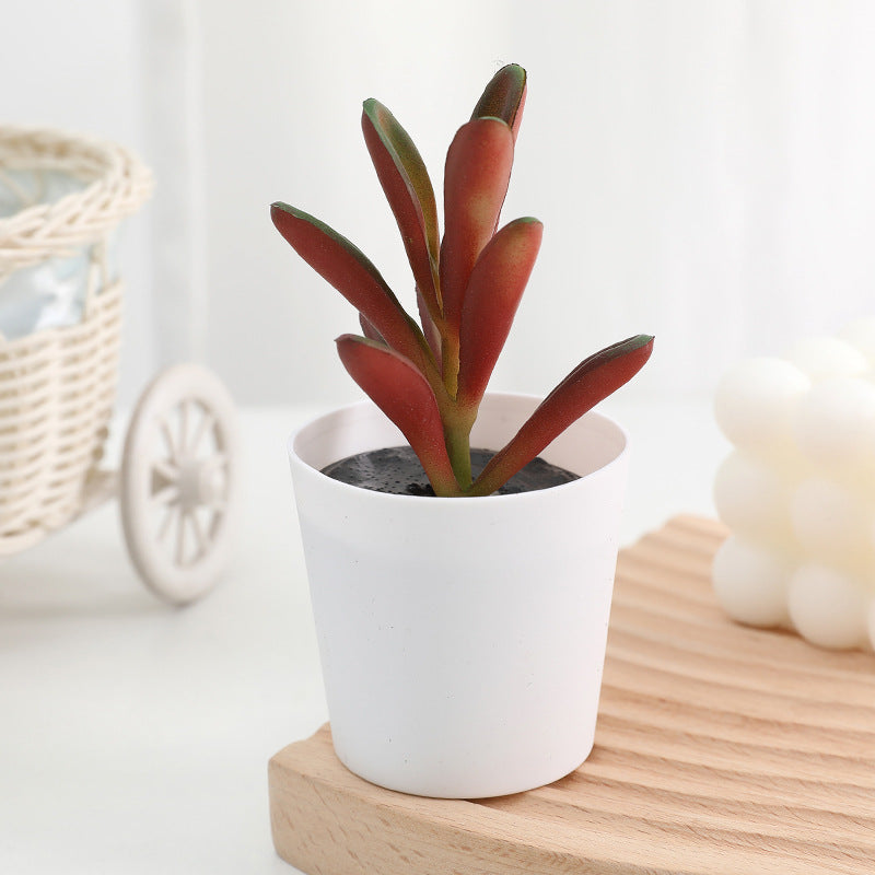 20 Pcs 5 Inch Artificial Succulent Potted Plants Bulk Set for Home Bathroom Table Decor