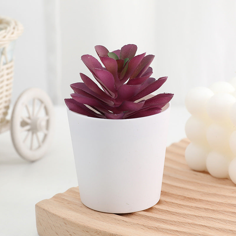 20 Pcs 5 Inch Artificial Succulent Potted Plants Bulk Set for Home Bathroom Table Decor