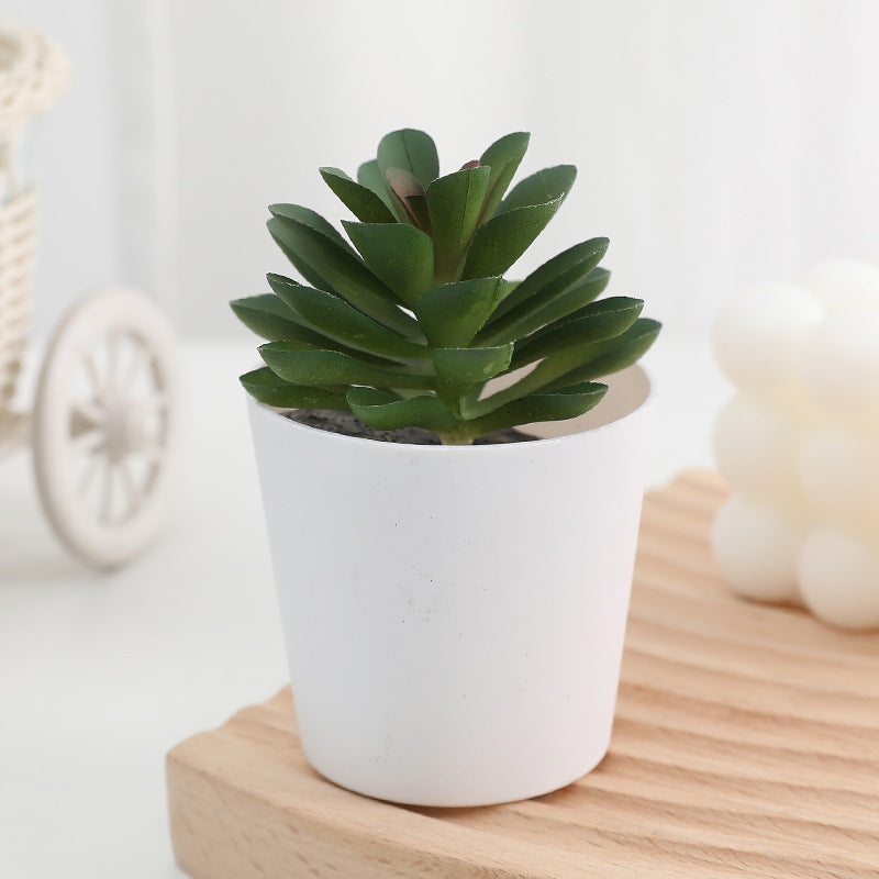 20 Pcs 5 Inch Artificial Succulent Potted Plants Bulk Set for Home Bathroom Table Decor