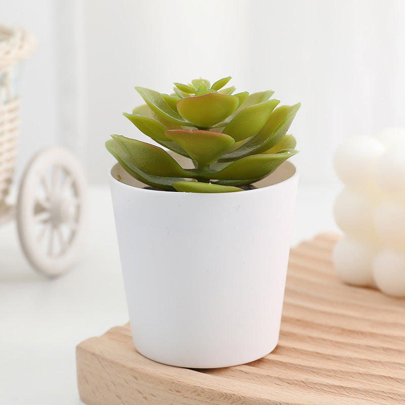 20 Pcs 5 Inch Artificial Succulent Potted Plants Bulk Set for Home Bathroom Table Decor