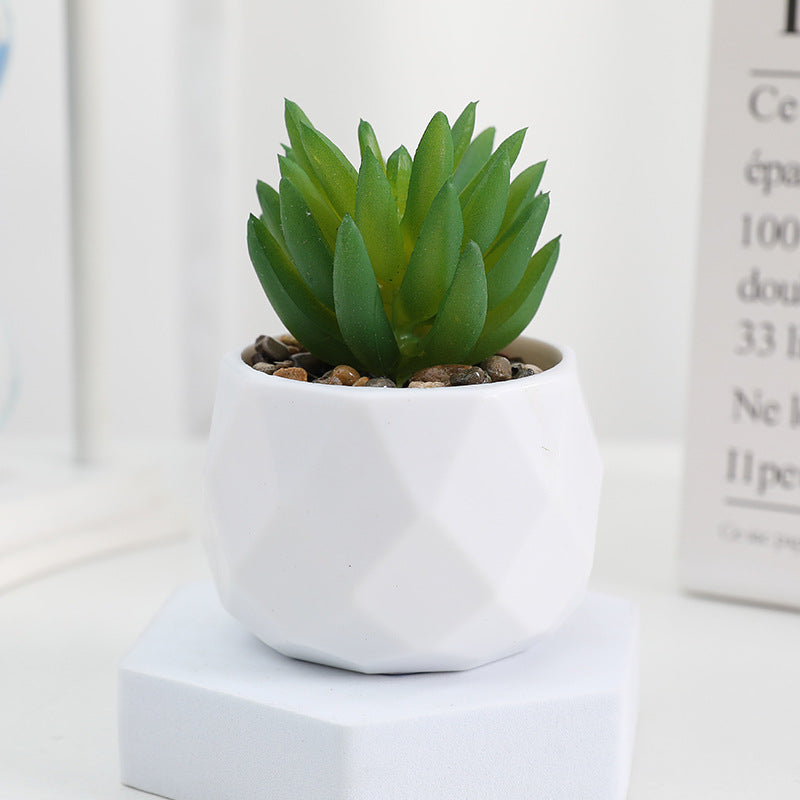 20 Pcs 5 Inch Artificial Succulent Potted Plants Bulk Set for Home Bathroom Table Decor
