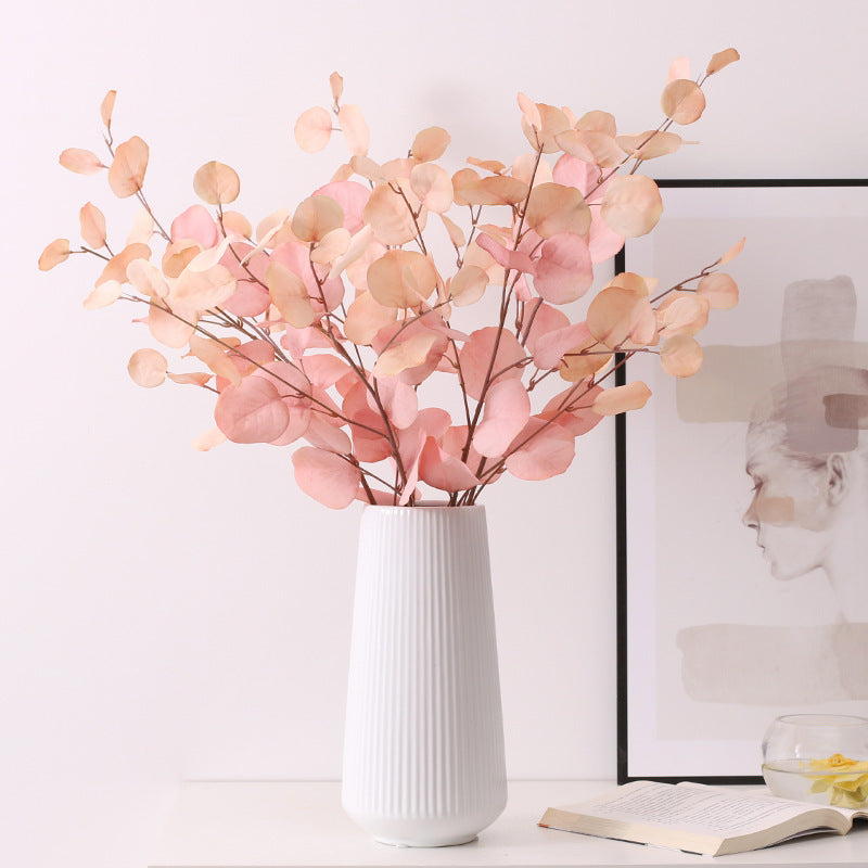 5 Pcs 33 Inch Artificial Fall Eucalyptus Stems Autumn Foliage Branches