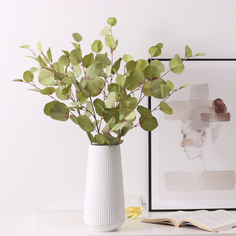 5 Pcs 33 Inch Artificial Fall Eucalyptus Stems Autumn Foliage Branches