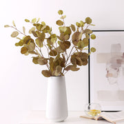 5 Pcs 33 Inch Artificial Fall Eucalyptus Stems Autumn Foliage Branches