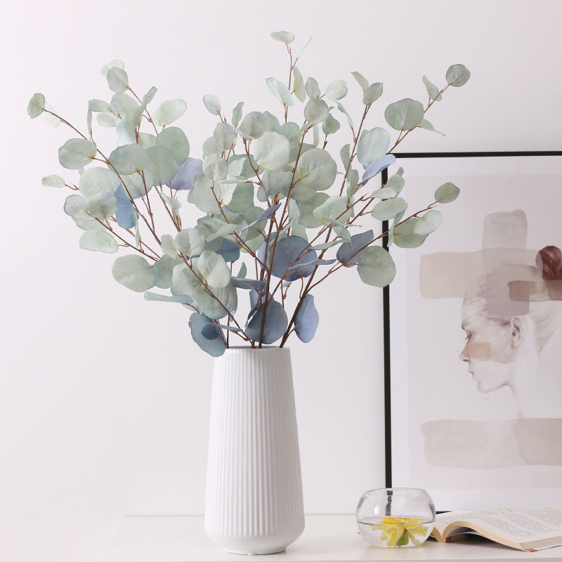 5 Pcs 33 Inch Artificial Fall Eucalyptus Stems Autumn Foliage Branches