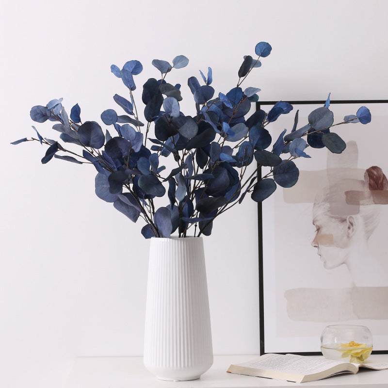 5 Pcs 33 Inch Artificial Fall Eucalyptus Stems Autumn Foliage Branches