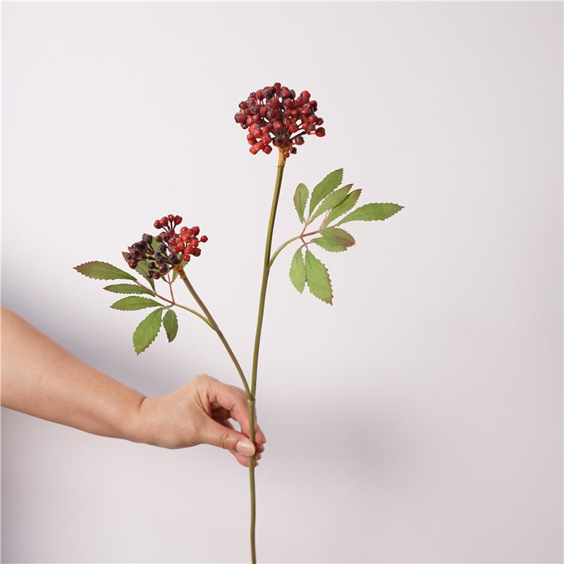 21 Inch Artificial Berry Stems, 10 Pcs, Autumn Winter Decor, Silk Material