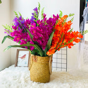 Cataleya Orchid Bush 10 Stems UV Resistant Artificial Flowers for Outdoors