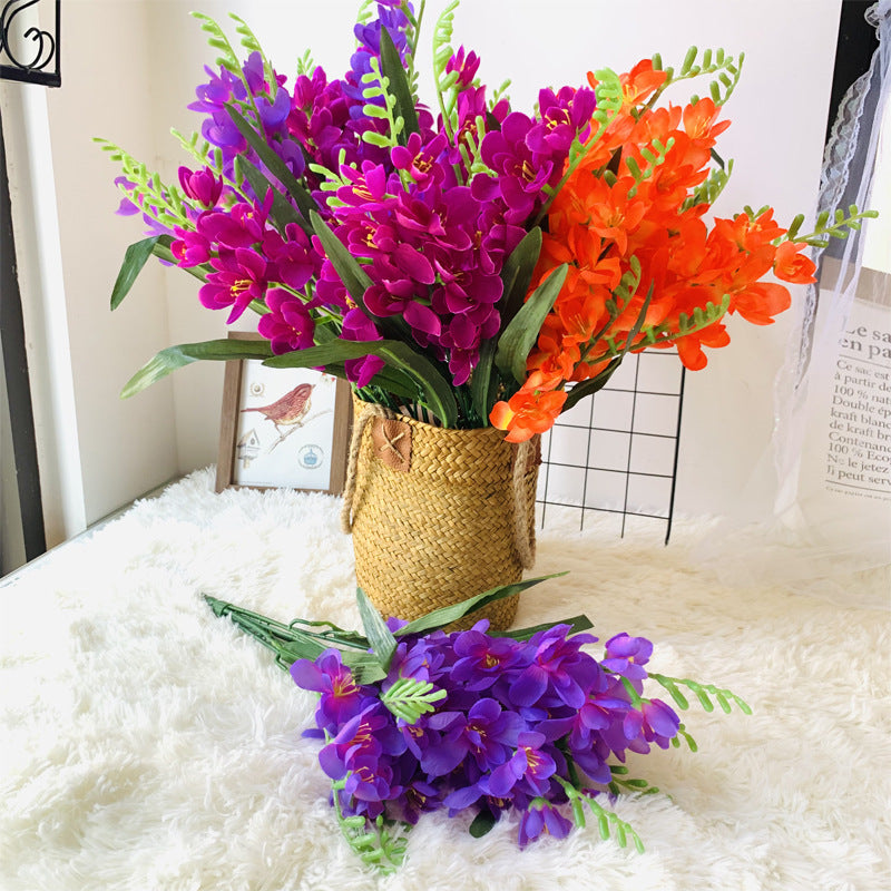 Cataleya Orchid Bush 10 Stems UV Resistant Artificial Flowers for Outdoors