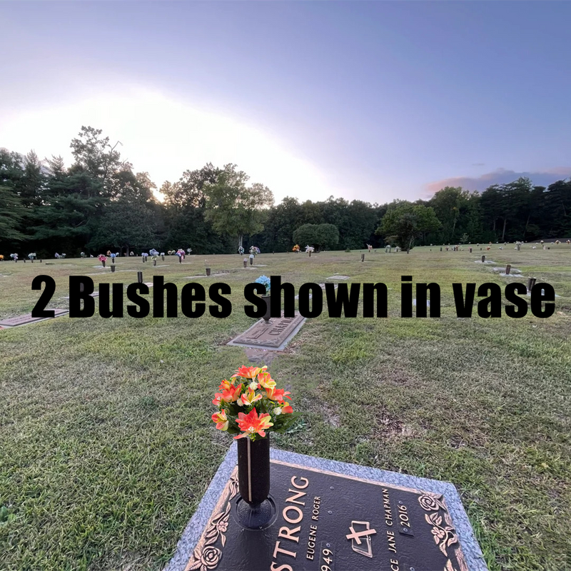 18 Inch Artificial Dahlia Flower Bush 1 Pc Silk Cemetery Memorial Grave Decor