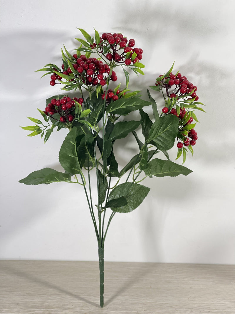 23.6 Inch Artificial Christmas Holly Berry Bush Bouquet with Leaves – Bulk  Wholesale Quantity