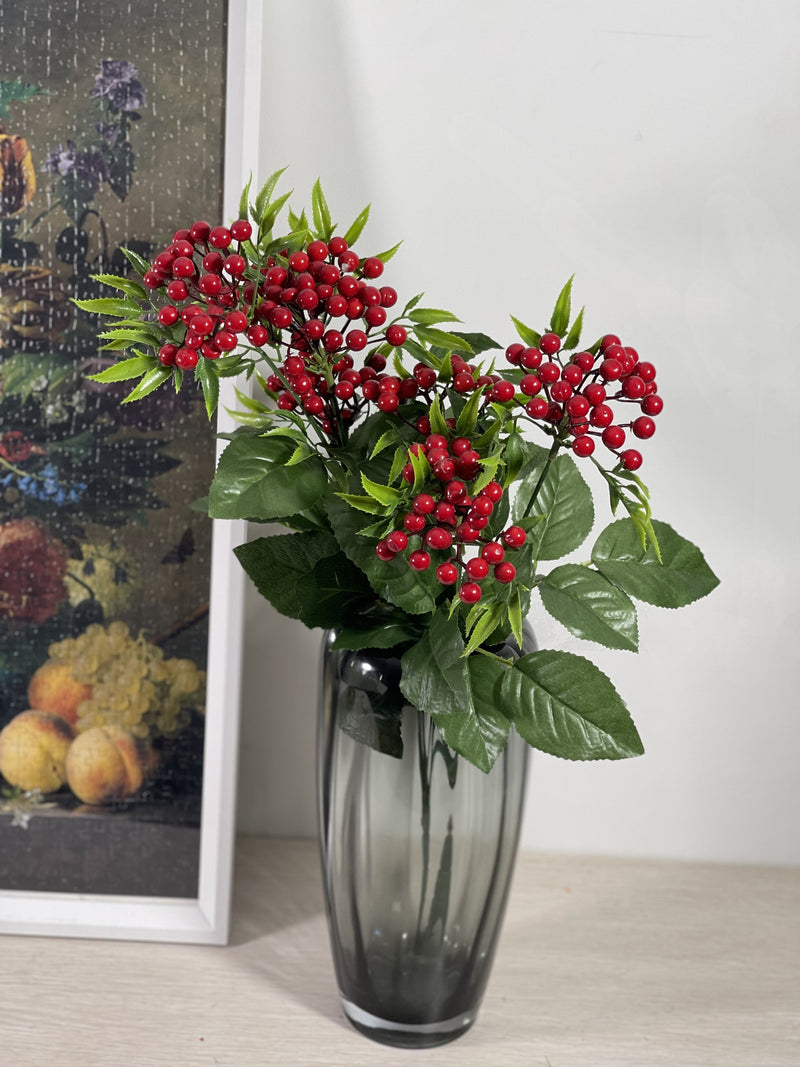 23.6 Inch Artificial Christmas Holly Berry Bush Bouquet with Leaves – Bulk  Wholesale Quantity