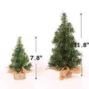Mini Artificial Christmas Pine Tree Table Centerpiece, 6-Inch, Bulk Set of 12