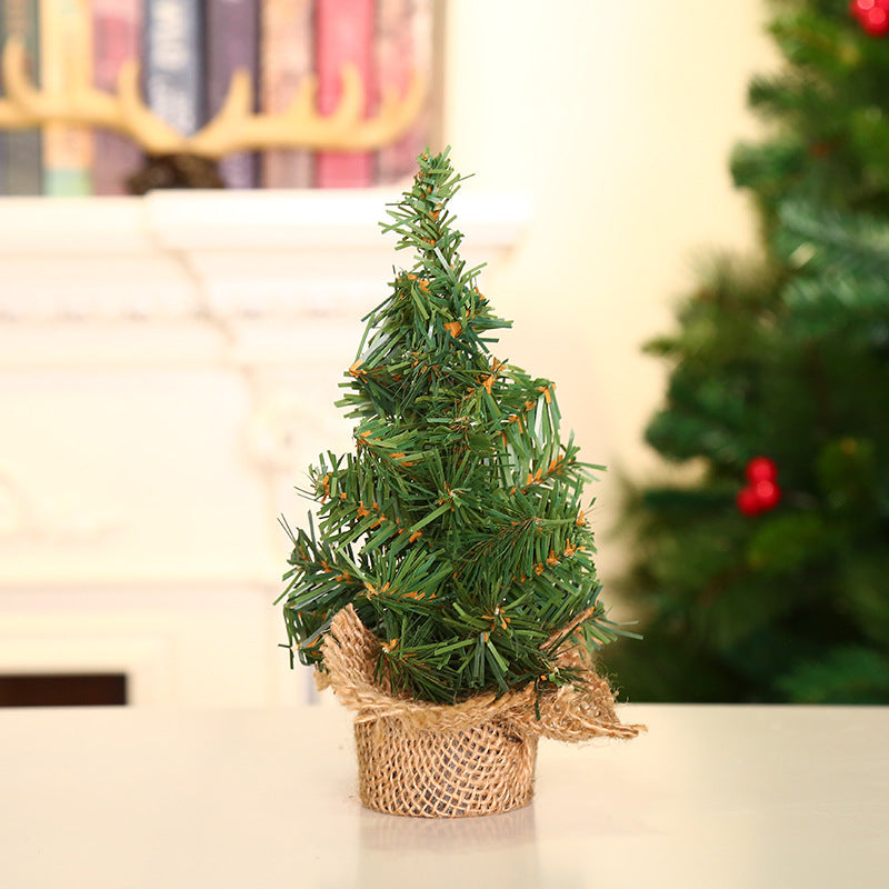 Mini Artificial Christmas Pine Tree Table Centerpiece, 6-Inch, Bulk Set of 12