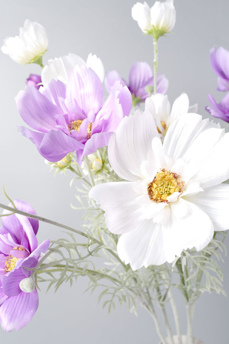 Silk Artificial Cosmos Flower Spray Stems, 10 Pcs, 12 Inch Faux Daisy Wildflowers Bulk