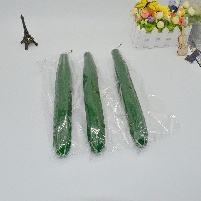 Artificial Cucumber Decoration 10 Pcs Bulk Fake Vegetable Green Plastic for Home Garden