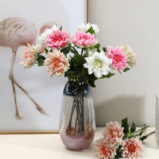 10 Pcs Artificial Dahlia Flower Stems 12 Inch Real Touch Silk Bulk Pack