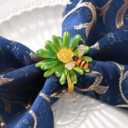 12 Pcs Faux Daisy Napkin Rings Bulk Set Hawaiian Luau Party Supplies Favors