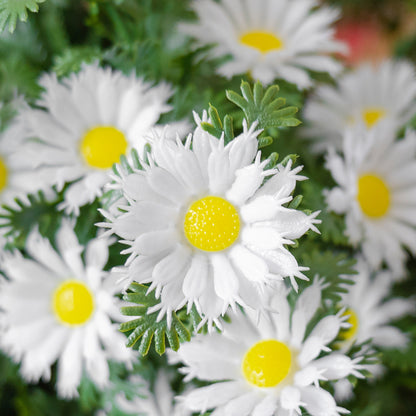 Event Outdoor Artificial Daisy Topiary Stake, 19.7" Faux Chamomile Floral Ball for Garden & Venue Styling