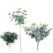 Faux Eucalyptus Leaves Spray Greenery Stems Bulk 12 Inch Artificial Green Leaves 10 Pcs