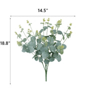 Faux Eucalyptus Leaves Spray Greenery Stems Bulk 12 Inch Artificial Green Leaves 10 Pcs