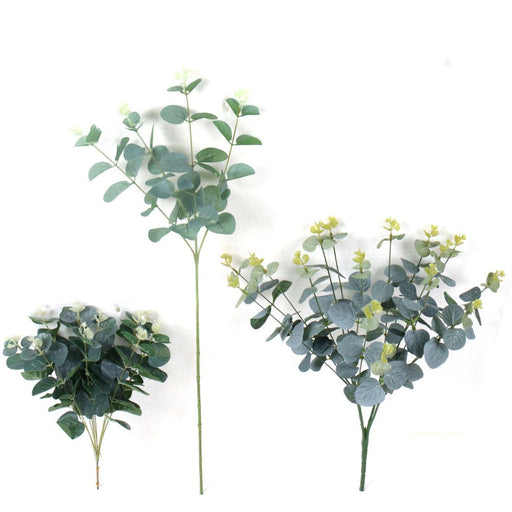 Faux Eucalyptus Leaves Spray Greenery Stems Bulk 12 Inch Artificial Green Leaves 10 Pcs
