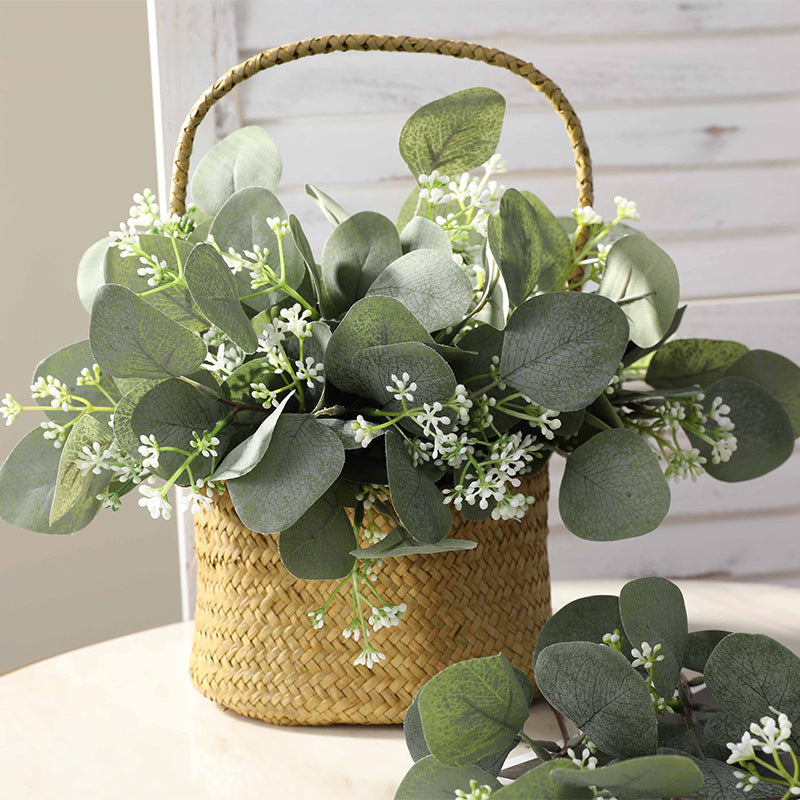 20 Pcs Artificial Eucalyptus Greenery Stems with White Seeds, 12 Inch Rustic Farmhouse Floral Arrangement Decor