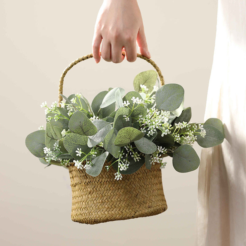 20 Pcs Artificial Eucalyptus Greenery Stems with White Seeds, 12 Inch Rustic Farmhouse Floral Arrangement Decor