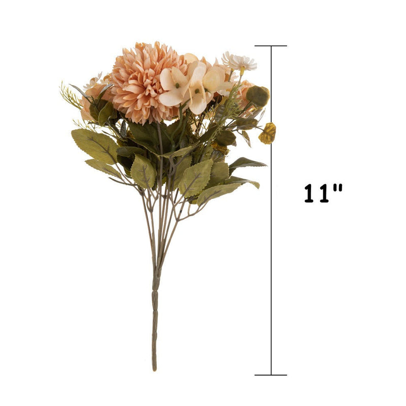 10 Pcs Artificial Mum Daisy Flower Bush Bouquet Mixed Colors Autumn Floral Arrangement