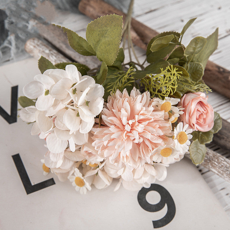 10 Pcs Artificial Mum Daisy Flower Bush Bouquet Mixed Colors Autumn Floral Arrangement