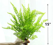 Artificial Fern Bushes 10 Pcs Green Silk Plants for Landscape Decor