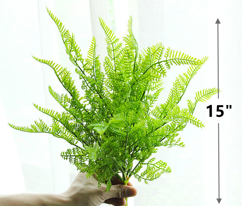 Artificial Fern Bushes 10 Pcs Green Silk Plants for Landscape Decor