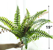 Artificial Fern Bushes 10 Pcs Green Silk Plants for Landscape Decor