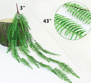 Artificial Fern Bushes 10 Pcs Green Silk Plants for Landscape Decor