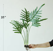 Artificial Fern Bushes 10 Pcs Green Silk Plants for Landscape Decor