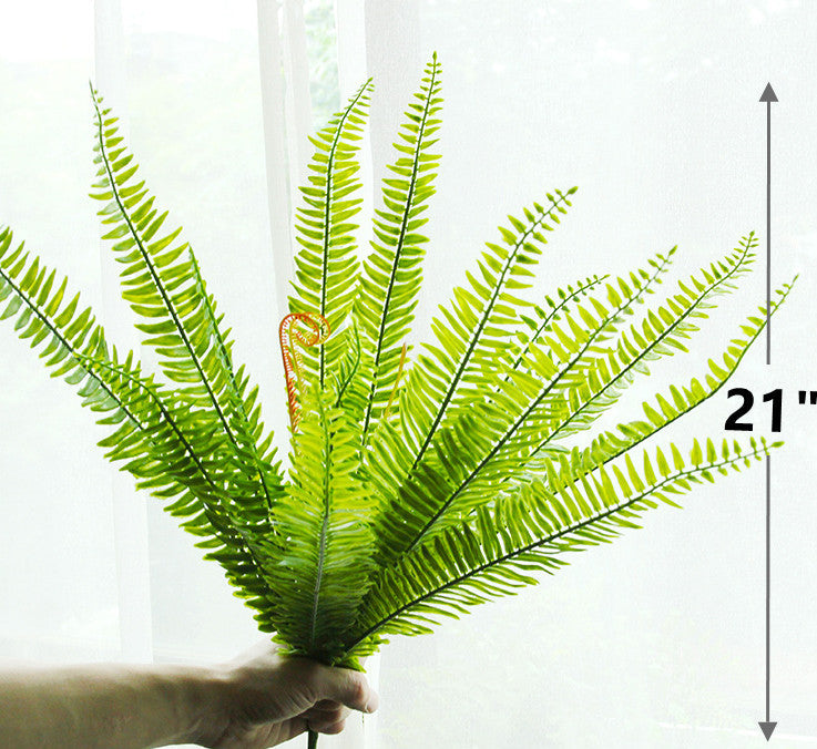 Artificial Fern Bushes 10 Pcs Green Silk Plants for Landscape Decor