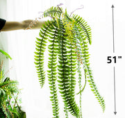 Artificial Fern Bushes 10 Pcs Green Silk Plants for Landscape Decor