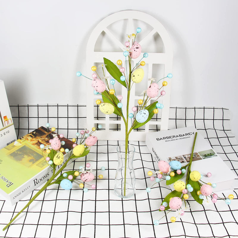 Artificial Easter Floral Stems Bulk 12 Inch 10 Pcs Artificial Flower Bush for Party Decor