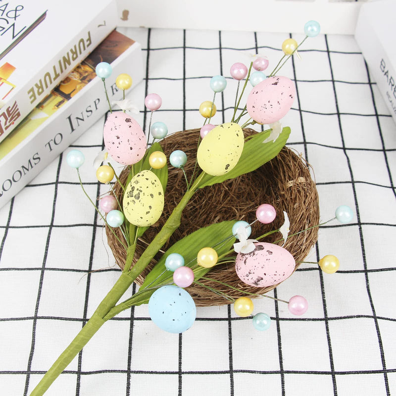 Artificial Easter Floral Stems Bulk 12 Inch 10 Pcs Artificial Flower Bush for Party Decor