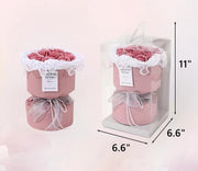 3 Pcs Artificial Floral Bouquet with Vase and Card – Bulk Wholesale Set