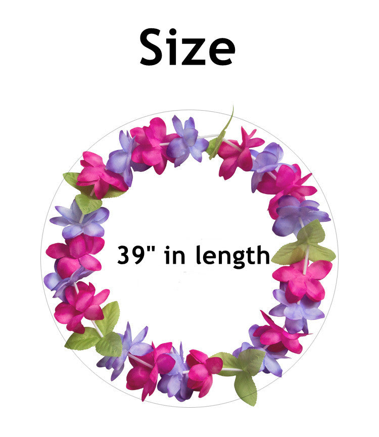 3 Pcs Artificial Silk Flower Leis Bulk Pack