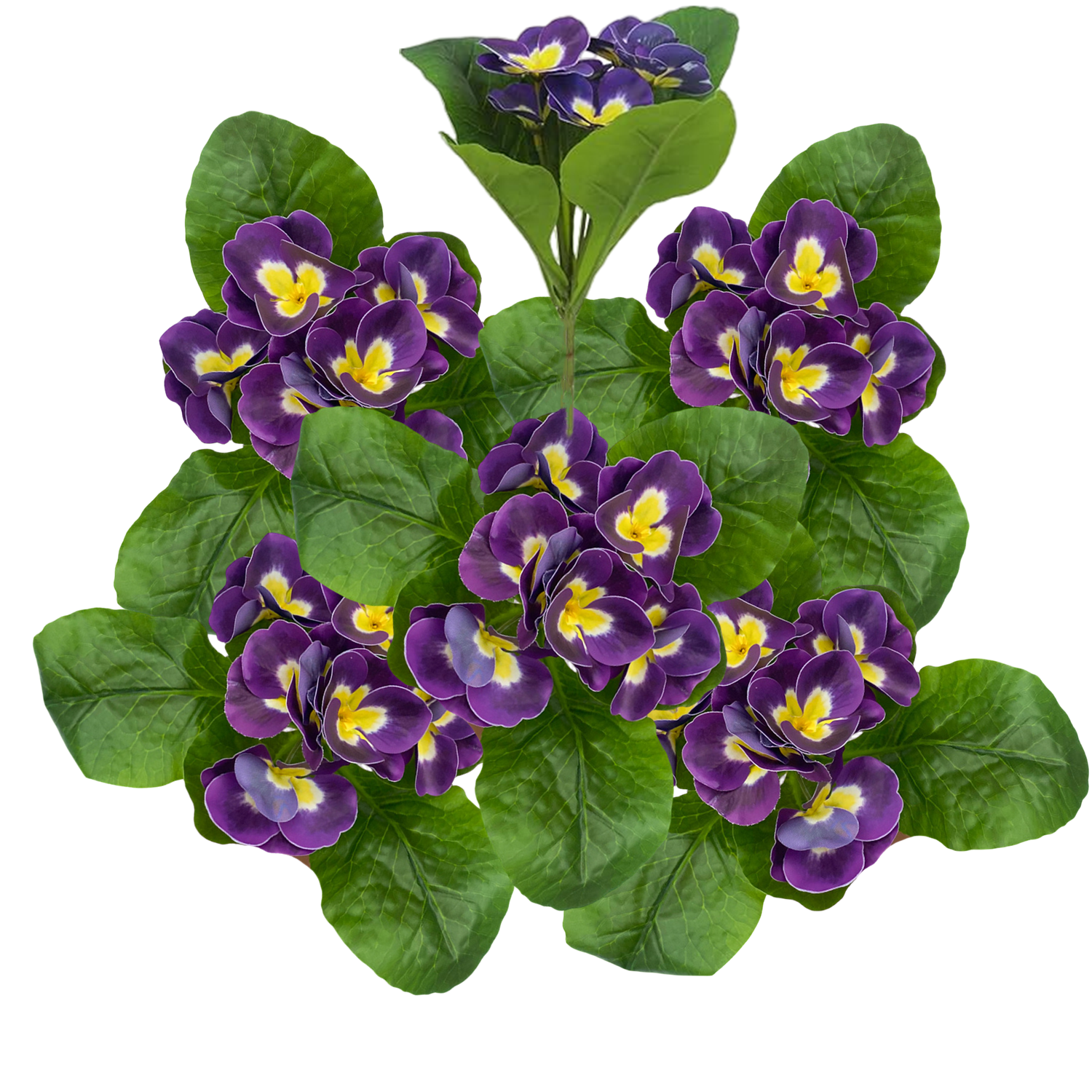 Bulk 5Pcs UV Resistant Artificial Pansy Flowers for Outdoors 9.8 Inch Wholesale
