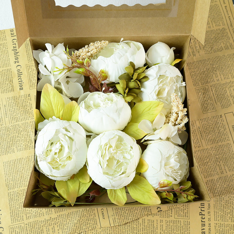 Peony Silk Flowers Bulk Set 10 Pcs Artificial Floral DIY Arrangement