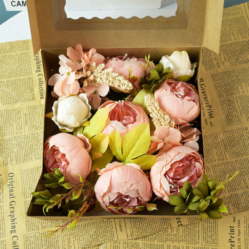 Peony Silk Flowers Bulk Set 10 Pcs Artificial Floral DIY Arrangement