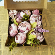 Peony Silk Flowers Bulk Set 10 Pcs Artificial Floral DIY Arrangement