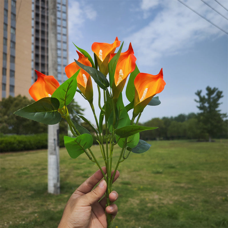 16 Inch Calla Lily Bush Artificial Flowers UV Resistant Outdoor Plants Bulk Quantity