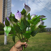 16 Inch Calla Lily Bush Artificial Flowers UV Resistant Outdoor Plants Bulk Quantity