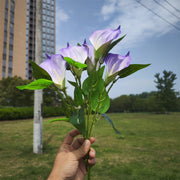 16 Inch Calla Lily Bush Artificial Flowers UV Resistant Outdoor Plants Bulk Quantity