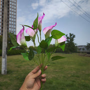 16 Inch Calla Lily Bush Artificial Flowers UV Resistant Outdoor Plants Bulk Quantity
